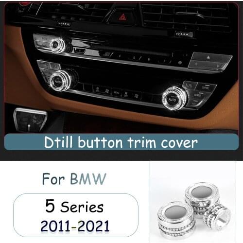 BMW 5 Series E39 E60 F10 G30 air conditioner knob audio volume control button round drill decorative ring cover