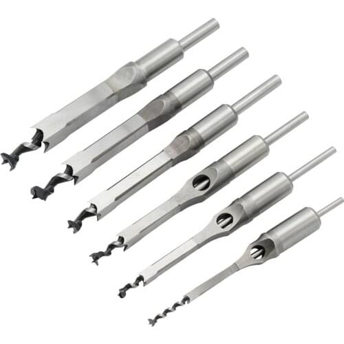 Drill Bit Woodworking Tools Square Hole Saw Mortise Chisel Wood Drill Bit With Twist Drill Tools For Carpentry Hole Extended Saw