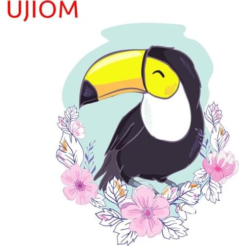 UJIOM Cute Toucan Bedroom Decor Moisture Proof Bathroom Kitchen Wall Stickers Living Room Decoration Decorative Decals