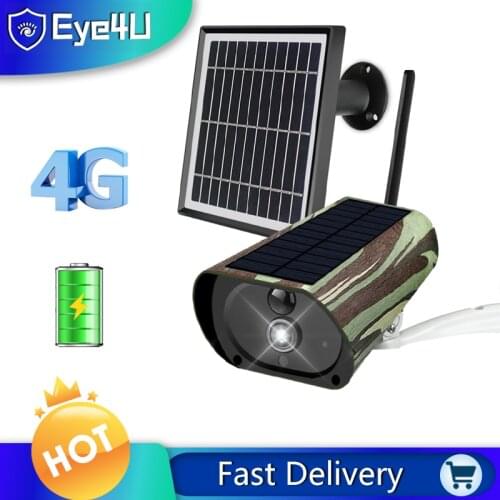 1080P 4G Camera SIM Card Security External Solar Panel Power Metal Shell Rechargeable Battery IP Camera Surveillance Outdoor