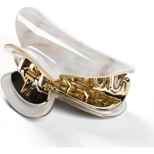 9cm Hair Accessories for Girls Hairpins Ladies Marble Pattern Acrylic Large Crab Hair Clips 2021 for Women Barrette Claws