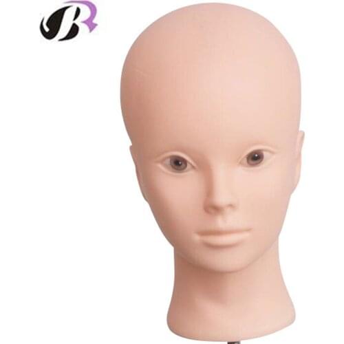 Hot Sale Female Mannequin Head Bald No Hair Training Manikin Head To Make Wigs Display Hats Practice Makeup For Women Girls