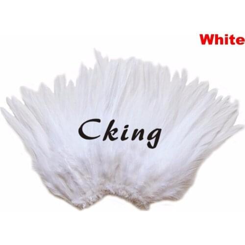 1kgs 5-6inch White color Strungs Rooster tail Feathers rolls sewed by thread for Wedding Decoration 23 colors can be choosed