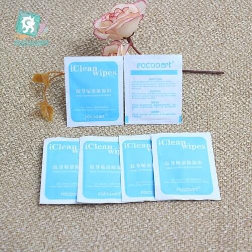 1Sheets Rocooart-iclean Eco-friendly Metallic Flash Temporary Tattoo Remover Pads Removal Wipes