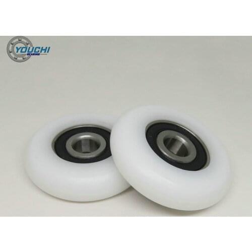50 mm Plastic Coated Roller With 6200 RS Bearing 10x50x12 mm BSR620050-12 POM Bearings Rowing Machine & Door Window Guide Wheel