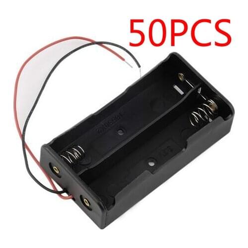 50pcs/lot New Power bank 18650 Battery Holder Plastic Battery Holder Storage Box Case for 2x18650 free shipping