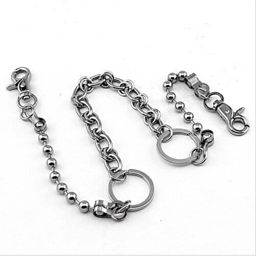 60cm bead chain chain double spell metal pants chain Japan street punk hip hop foreign trade waist chain