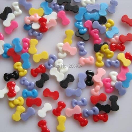 #79 30pcs Cute Mix Bow Shapes Nail Resin Decoration Outlooking