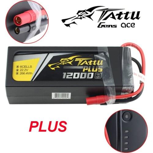 TATTU PLUS 12000mAh PLUS 15C 22.2V 6S1P 6S FPV Lipo Battery With AS150 Connector Plug For RC Drone