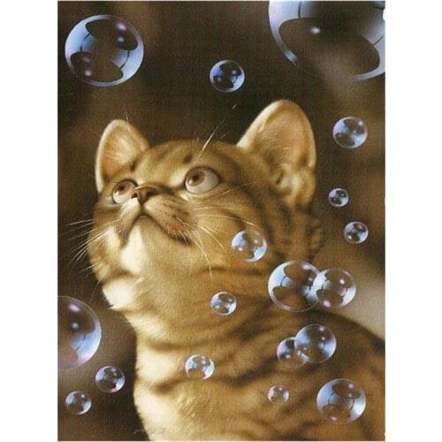 Animals"Cat"DIY,Diamond Painting,Round Diamond Embroidery,Full,Cross Stitch,Diamond Mosaic,Bead Kit Picture,Home Decoration