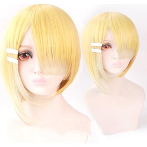 Anime Maou Sama Retry Aku Cosplay Wig Short Gradient Heat Resistant Synthetic Hair Wig ( Only Wig ) + Wig Cap