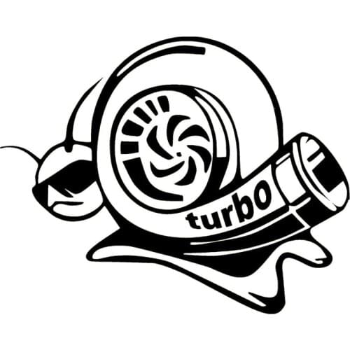 Car Accessories Vinyl Decal Funny Car Sticker Turbo Super Snail Black Silver Sunscreen Waterproof Motorcycle Decal,18cm*14cm