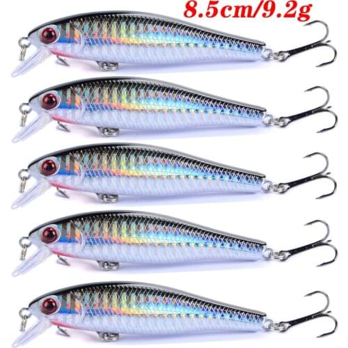 1PCS Minnow Fishing Lure Artificial Hard Bait Bionic 3D Eyes 8.5cm 9.2g Floating Wobbler Crankbait Bass Trolling Fishing Tackle