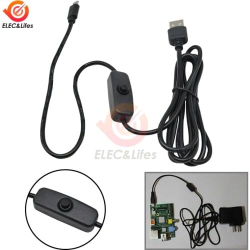 Micro USB Power Supply Charging Cable With ON/OFF Switch 1.5m For Raspberry Pi up to 2 Amp