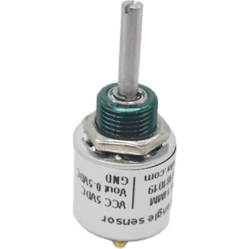 CALT mini hall angle sensor 5V DC 3mm shaft 15mm outer diameter angle measuring Aluminum shell non-contact 0-5V output P3015
