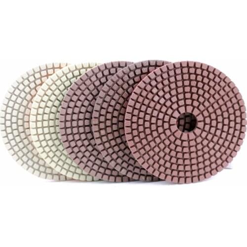 DC-C5PP02 diamond flexible dry/wet copper bond 5 step polishing pads for granite,marble and quartz