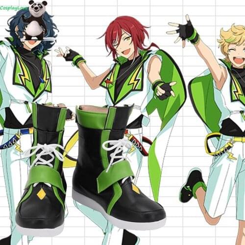 Ensemble Stars Harukawa Sora Sakasaki Natsume Tsumugi Aoba Black Green Shoes Cosplay Long Boots Newest Custom Made CosplayLove