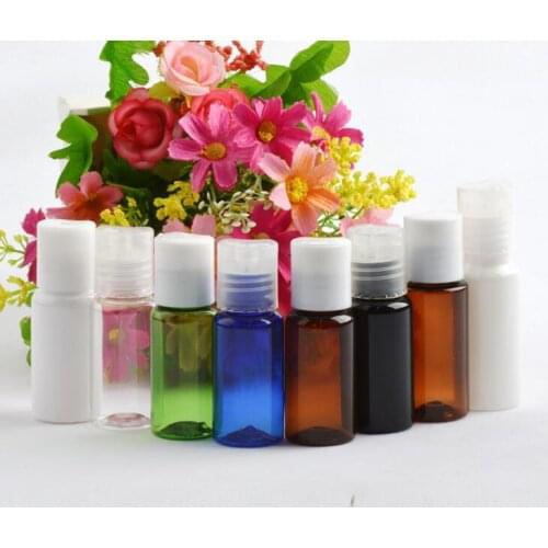 Hot Sale 15ml Plastic Lotion Sample Bottles with Press Cap Bottle Containers Cream Jars for Cosmetic Packaging LX1919