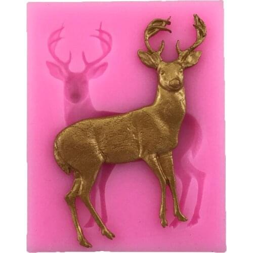 Baking Tool of Deer Sugar Cake Liquid Silica Gel Mould B025