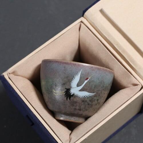 85/90ml Kiln Change Ceramic Tea Cup Kung Fu Master Cups Teacup Retro Pottery Teaware Water Drinkware Tea Bowl Art Decor Teacups