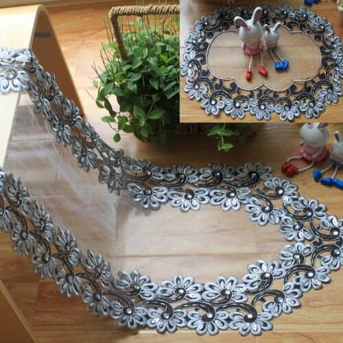 Korean black lace European-style simple table runner shoe cabinet TV cabinet tea tray cover cloth vase jewelry cushion decorativ