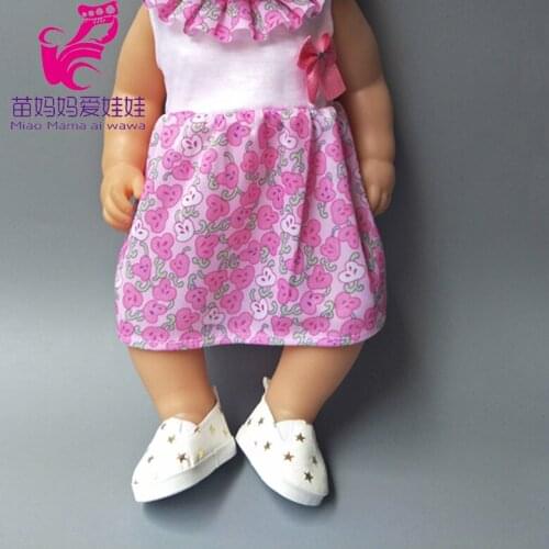 Doll clothes Fits for 43cm Baby New Born baby Doll flower dress suit baby girl birthday present