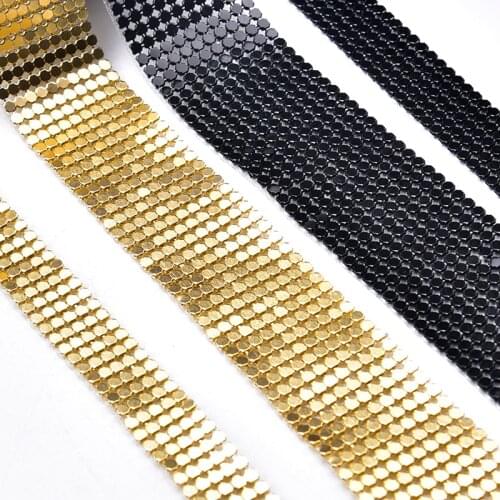 3Mm Metal Aluminum Mesh Rhinestone Tape Patch Fish Scales Hand-Sewn Curtain Placemat Home Decoration Clothing Accessories 1.5M