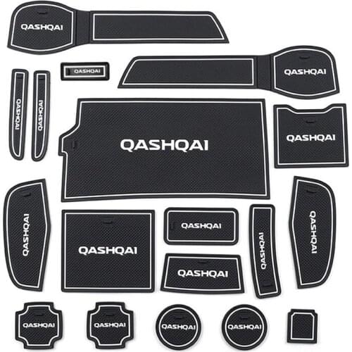 Non-slip auto door gate pad cup mat for nissan qashqai j11 2019 2020,17pcs/lot,car accessories