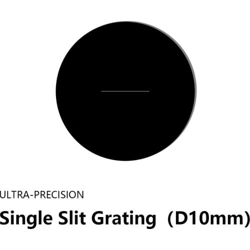Single slit grating Diffraction gratie Optical ultra-precision slits D10mm slit width 0.2mm Stainless steel blackening