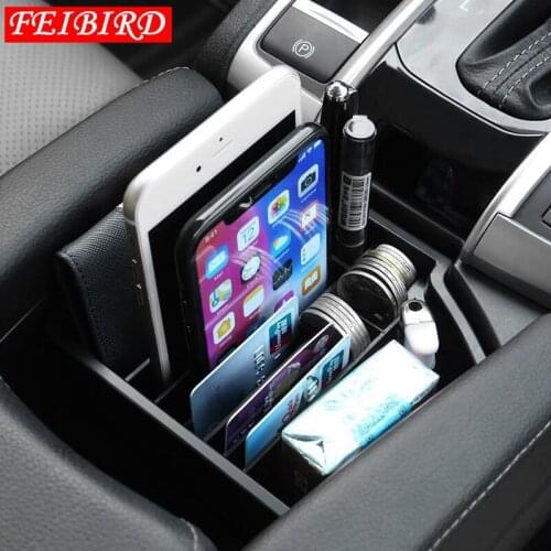 Fit For Honda Civic 2016 2017 2018 Sedan Plastic Car Styling Central Console Container Storage Multi-grid Box Cover Kit
