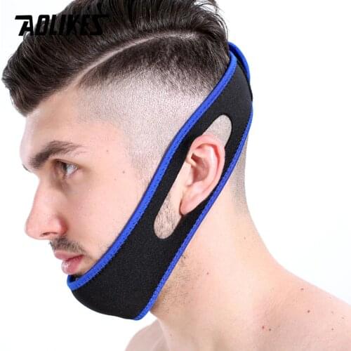 AOLIKES 1PCS 67*7.5CM Sports Prevent chin injuries Anti Snore Good Sleep Stop Snoring belt for Woman/Man Chin Jaw Support Straps