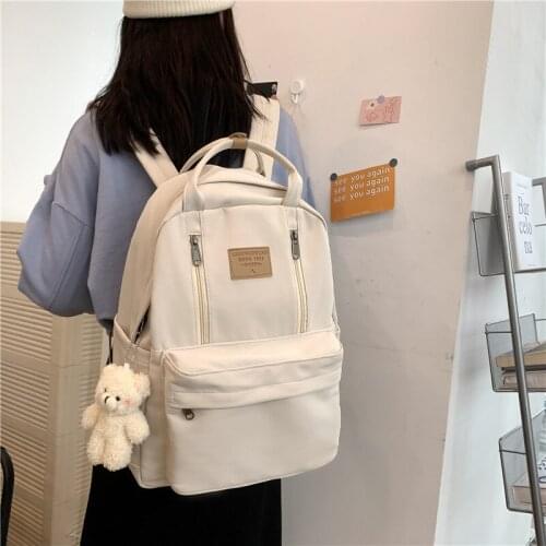 Schoolbag female Korean high school student Mori ins wind portable backpack tide cute simple large capacity backpack
