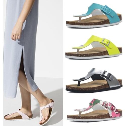 Womens Summer Flat Slippers Casual Soft Cork Slides Ladies/Male Beach Flip Flops Couple Home Shoes Female Designer Sandals Big