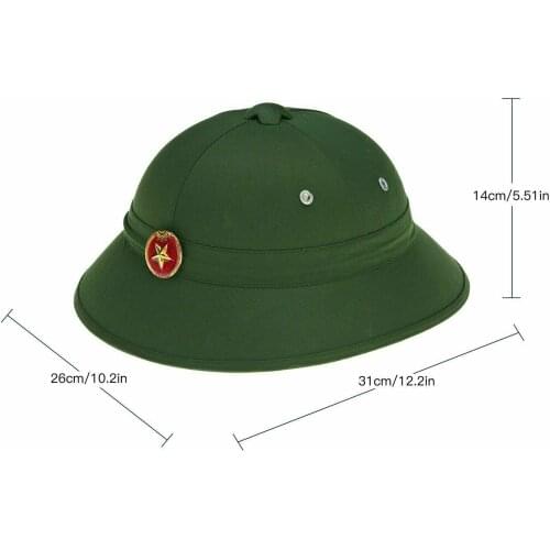 Vietnam Us Army Olive Helmet With Red Star Hat Re-Enactors armyshop2008
