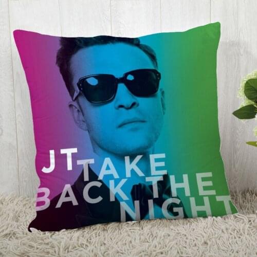 High Quality Custom Justin Timberlake Square Pillowcase Zippered Bedroom Home Pillow Cover Case 20X20cm 35X35cm 40x40cm