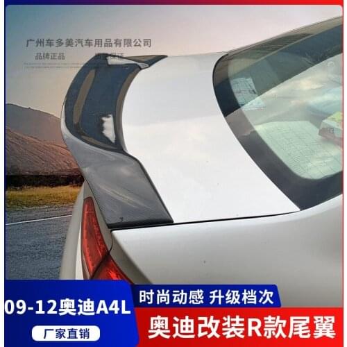For Audi a4 2009-2012 high quality Carbon Fiber rear boot Wing Spoiler Rear Roof Spoiler Wing Trunk Lip Boot Cover