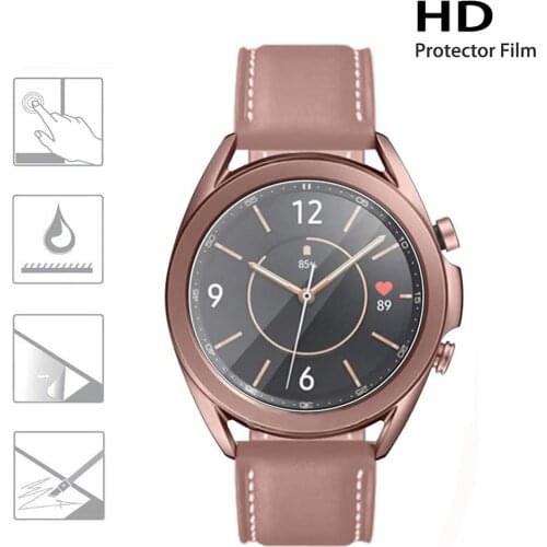 3pcs Clear Film For Galaxy Watch 3 Tempered Glass Screen Protector for Samsung Galaxy Watch 3 45mm 41mm Smart Watch Band Strap