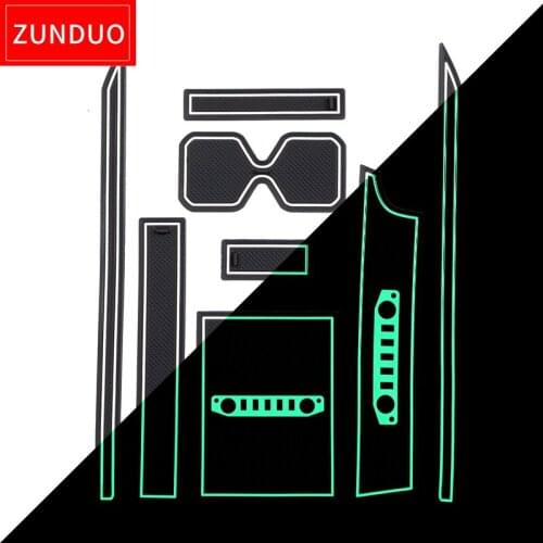 ZUNDUO Anti-Slip Gate Slot Pad for Suzuki Jimny 2019 2020 Accessories Interior Door Groove Mat Non-Slip Cup Mats Rubber Coaster
