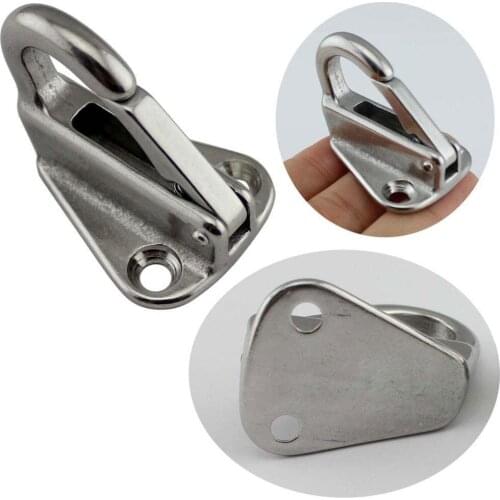 1Pcs Marine 316 Steel Mini Boat Fender Hook Marine Carabiner Eye Hooks Silver Fender Sailing Pad
