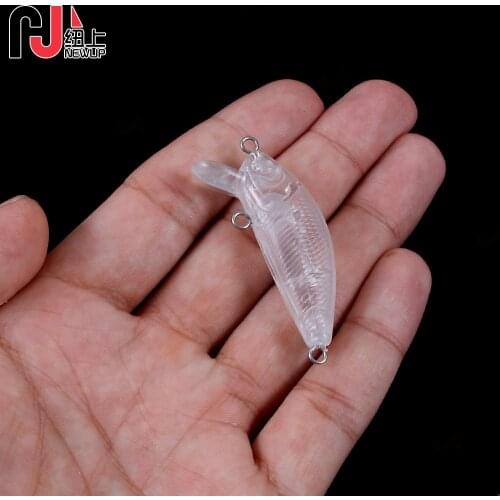 10 pieces of blank bait Minnow fishing bait unpainted bait human body fishing bait 5cm 3.6g