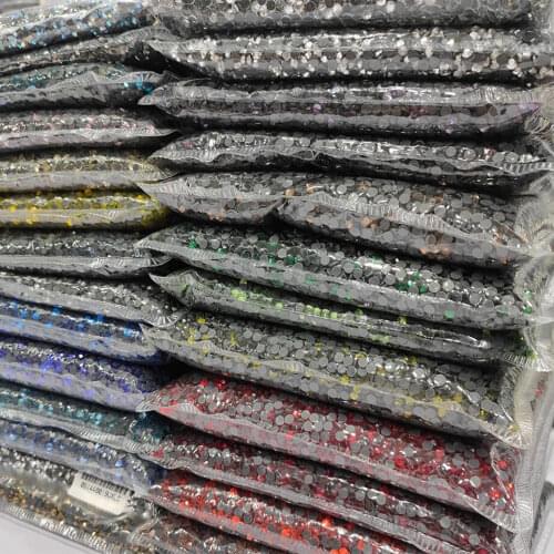 14400pcs 100 gross crystal ab Wholesale High Quality luxe Hotfix Rhinestones SS6-SS20 Crystal Hot Fix Rhinestone iron on stones