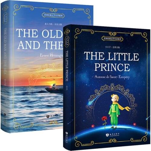 2Books/set The Little Prince/ The Old Man and Sea English Original Novel Books Author Reading Extracurricular Books World Famous