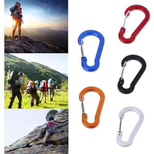 5pcs Gourd Spring Hook Outdoor Camping Carabiner Keychain Backpack Buckle Clip