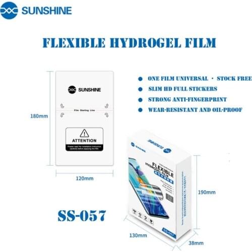 50pcs Sunshine SS-057 Flexible Hydrogel Hydraulic Film For mobile phones Screen Front Film Cut For SS-890C Film Cutting Machine
