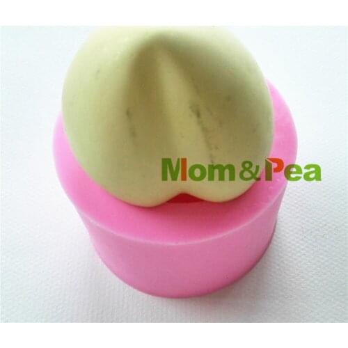 Mom&Pea 0901 Free Shipping Size Big Peach Shaped Silicone Mold Cake Decoration Fondant Cake 3D Mold Food Grade