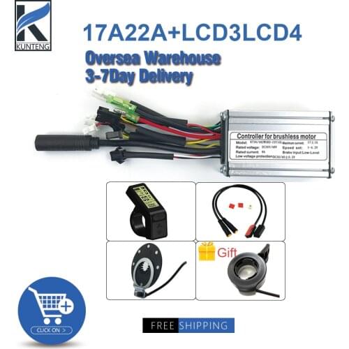 KT EBike Controller 36V 48V 17A 350W 22A 500W LCD3 LCD4 Kunteng Electric Bicycle Display Controller e Bike Accessories