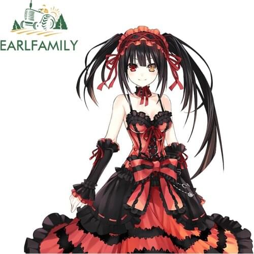 EARLFAMILY 13cm x 12.8cm For Date A Live Kurumi Car Window Fine Decal Vinyl Sticker Air Conditioner Fashion VAN Decoration