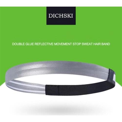 DICHSKI GYM Sport Cycling Headwear Non-Slip Elasticity Soft Reflective Safety Headband Bike Bicycle Bandana Bezel Headdress 2021