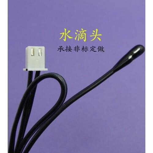 New NTC Thermistor Temperature Water Drop Epoxy Head Sensor 10K-3950-1 Meter Probe B Value 3470