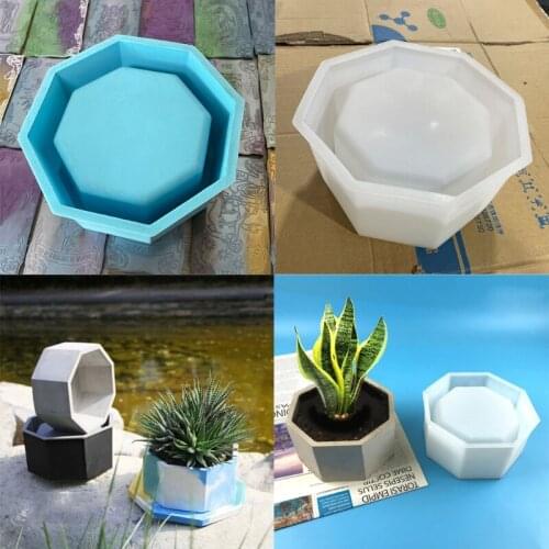 Flower Pot Silicone Resin Mold Flower Epoxy Resin Casting Mold Succulent Vase Cement Mold Candle Holder Wax Mold